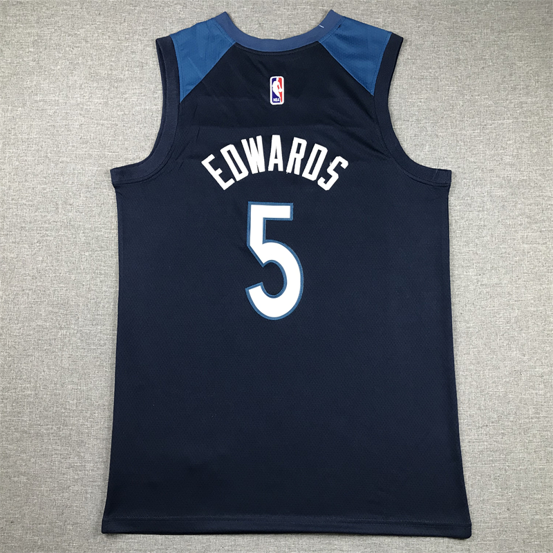 Men Minnesota Timberwolves #5 Edwards Blue 2024 Nike NBA Jersey style 1